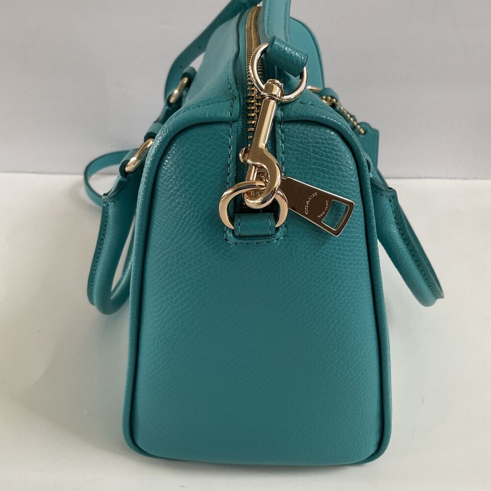 Coach Mini Bennett Satchel In Crossgrain Leather Crossbody Cadet Blue F33329 - Picture 5 of 10